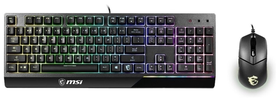 Проводной набор Клавиатура + мышь MSI Vigor GK30 Combo (черный) — фото 1