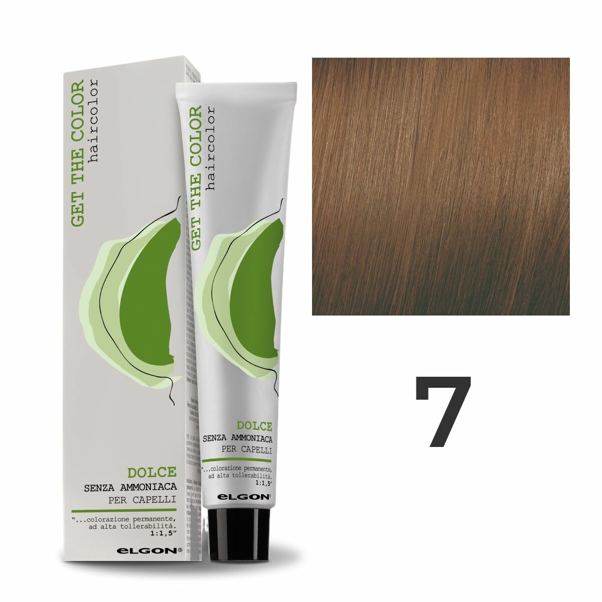 Крем - краска для волос профессиональная Elgon Get the Color Dolce 7 Русый 100 мл