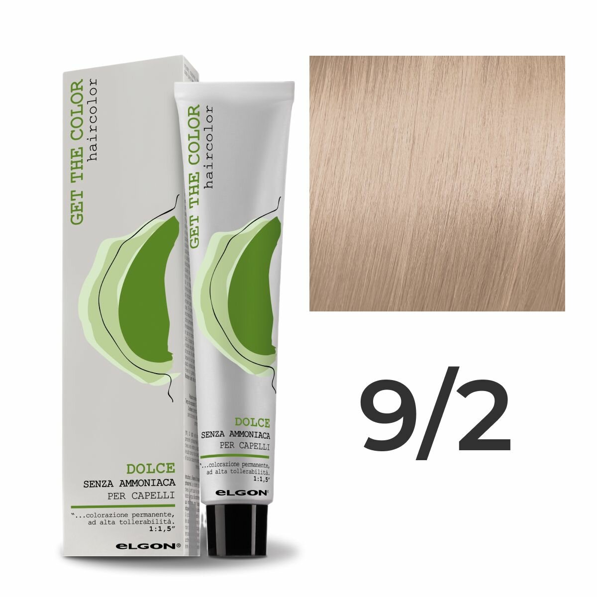 Крем - краска для волос профессиональная Elgon Get the Color Dolce 9/2 Блонд Орехово-бежевый 100 мл