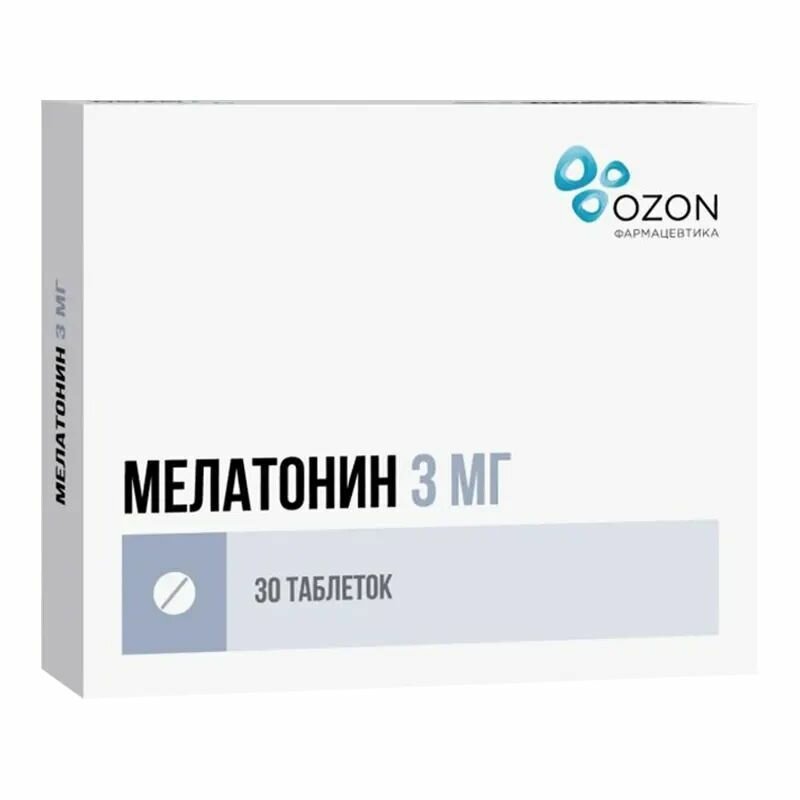 Мелатонин, таблетки 3 мг, 60 шт.