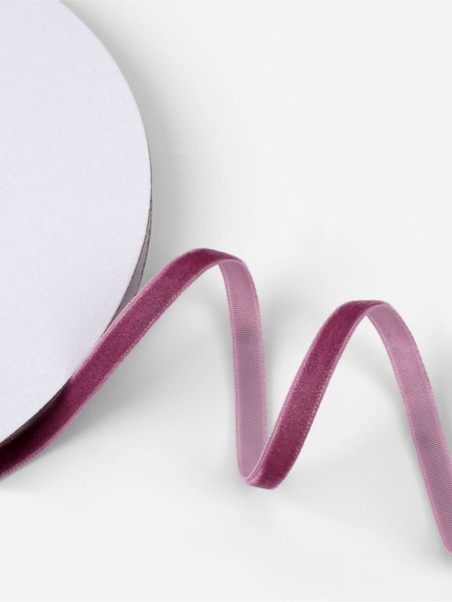 Лента бархатная Арт Узор 6мм 18м цвет ежевичный пришивная полиэстер