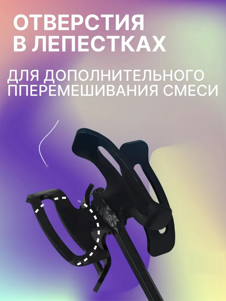 Изображение Миксер строительный насадка для сухих смесей PROFI Decor, диаметр 120 мм / для шуруповерта, дрели