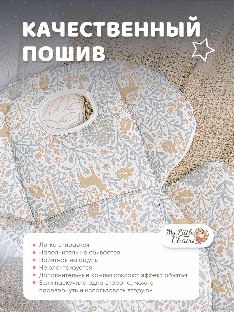 Матрас-вкладыш My Little Chair, для коляски и стульчика, всесезонный, двусторонний — фото 1
