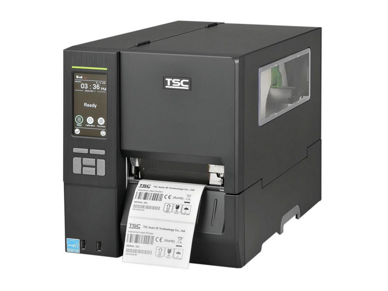 Принтер этикеток MH241T, 4", 203dpi, 4.3" TOUCH LCD, DRAM 256MB/FLASH 512MB, USB+RS-232+ETHERNET+USB HOST, MEDIA NEAR END, TOP BM, Wi-Fi READY, EU — фото 1