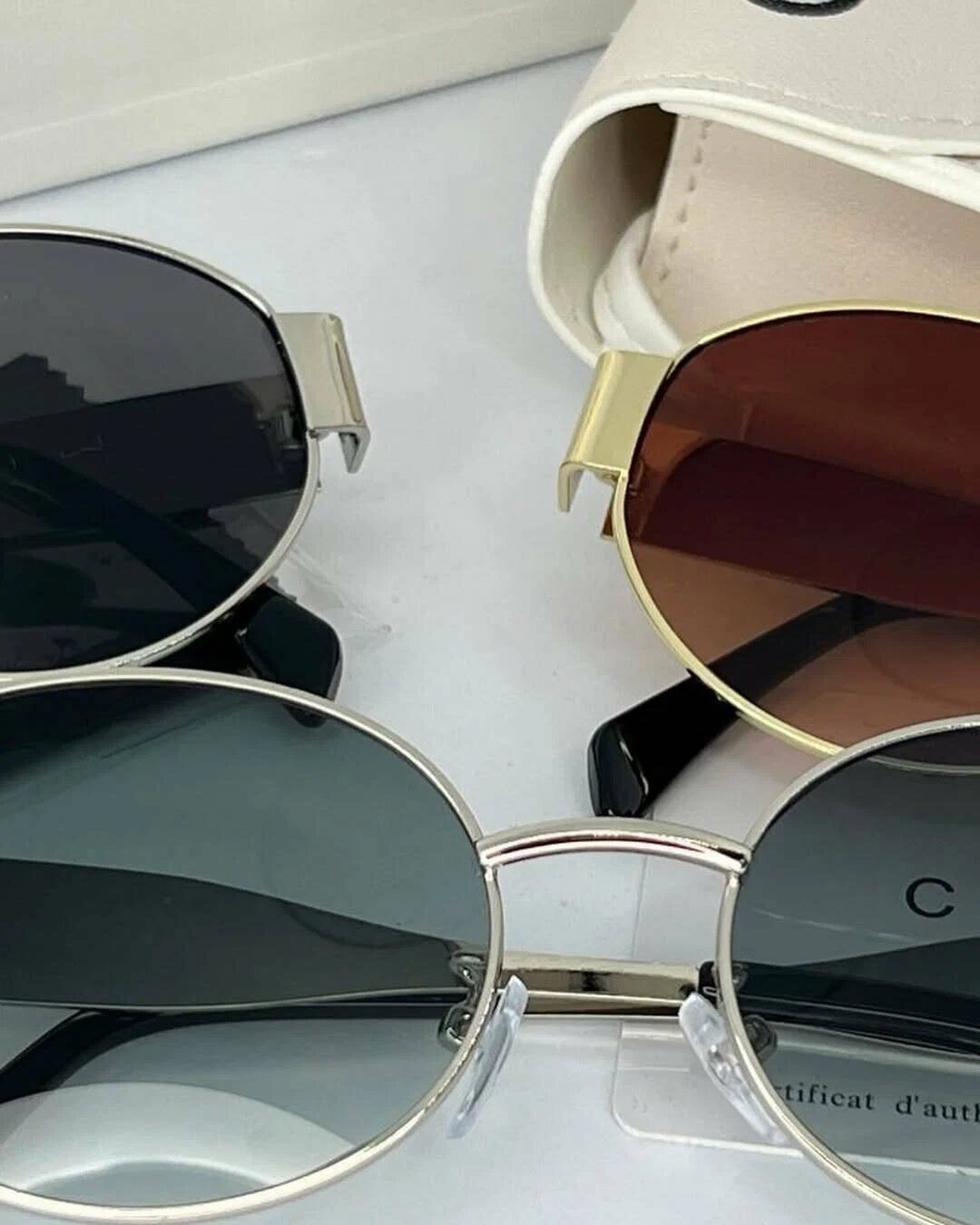 Солнцезащитные очки , золотой/коричневый — фото 1