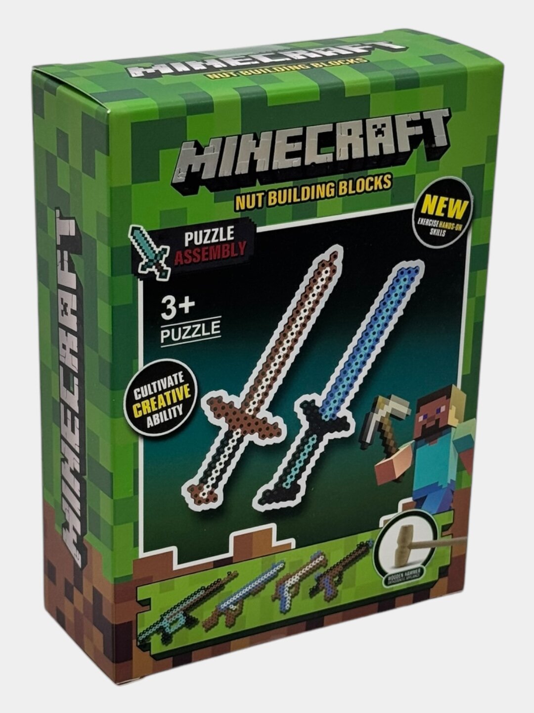 Конструктор Minecraft Меч, Развивающий пластиковый набор, Для детей от 3 лет, С молоточком Код. 27185