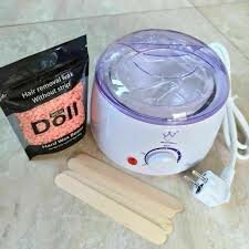 Hабор для депиляции: воском, воскоплав, воск гранулированный 100 гр, шпатели 10 шт — фото 1