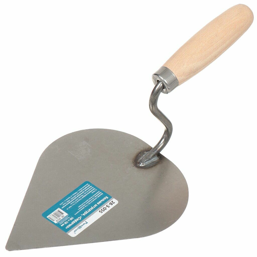 Кельма штукатура углеродистая сталь 190 мм 150 мм рукоятка дерево РемоКолор