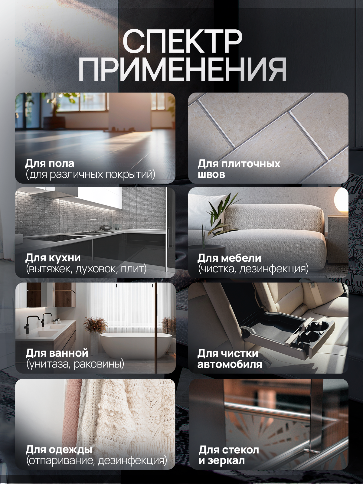 Пароочистители Xiaomi Пароочиститель для уборки дома DIROSA 9 насадок, парогенератор для окон, мебели и ковров. 2000Вт