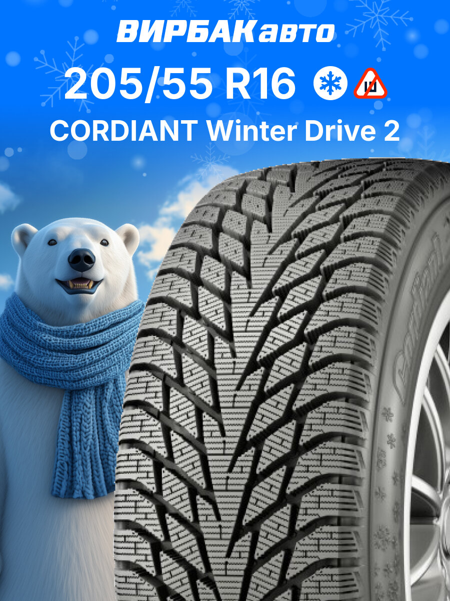 Зимние шины Cordiant Winter Drive 2 205/55 R16 94T