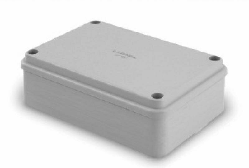 Коробка настенная /10шт/ с глад. стен. 120х80х50 мм. УПМ серый IP56 Tplast
