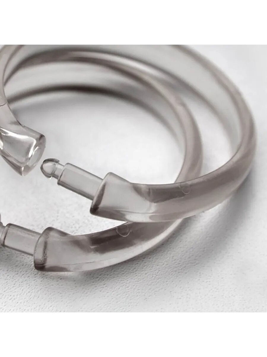 Кольца для штор Lokee black 12 шт серые — фото 1