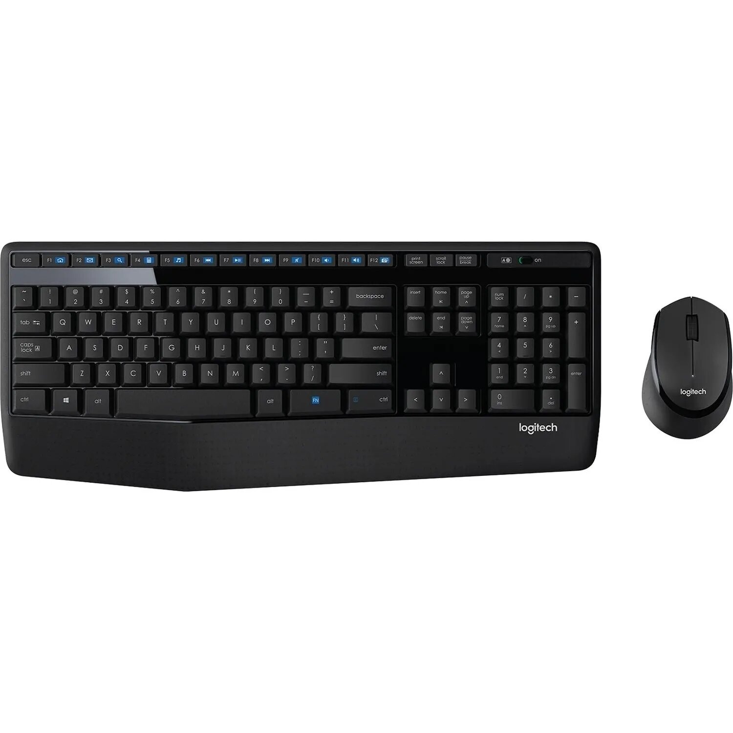 Комплект клавиатура и мышь Logitech Wireless Desktop MK345, Black, беспроводные