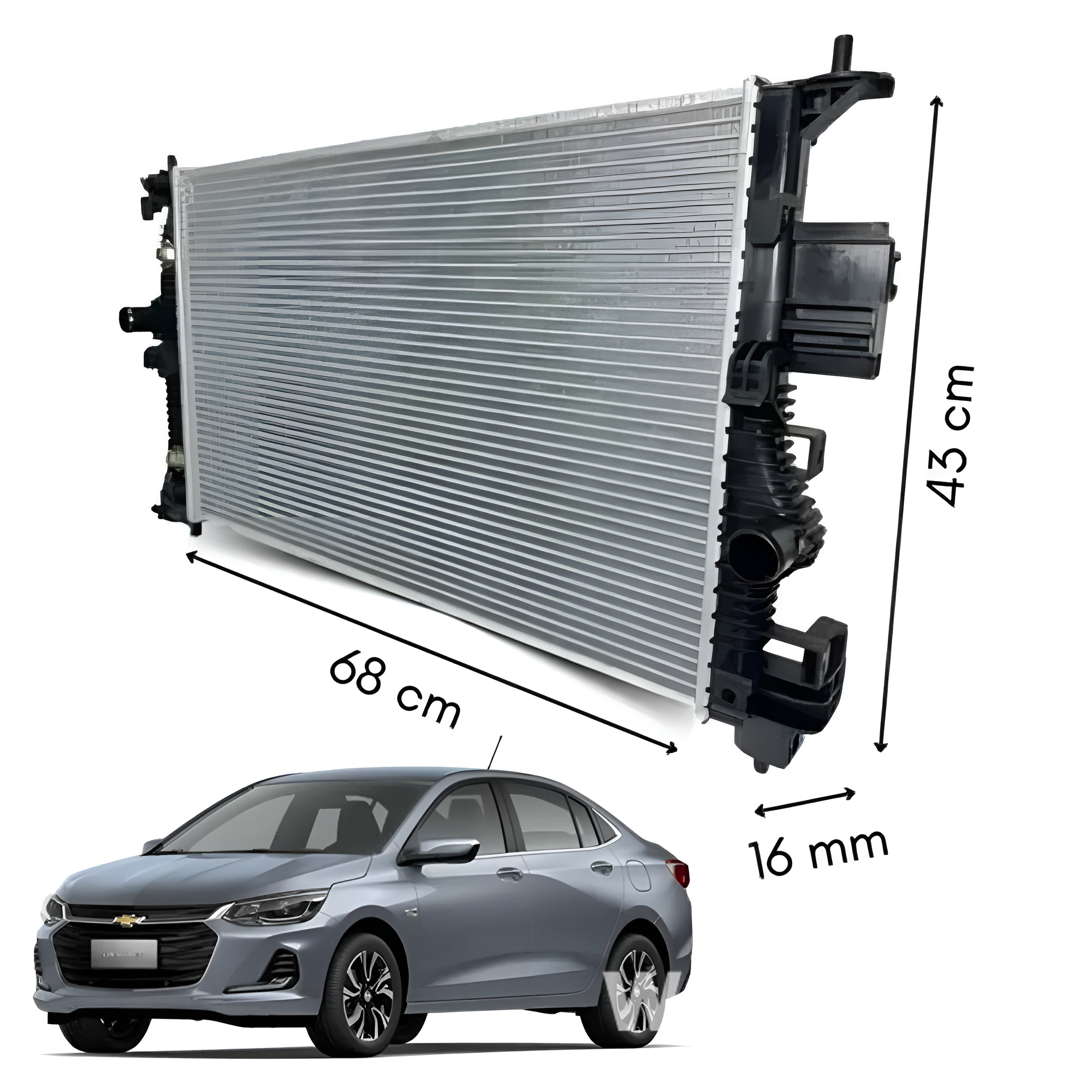 Радитор Chevrolet Onix автомат передача, качественный GOLDEN CAYMONT