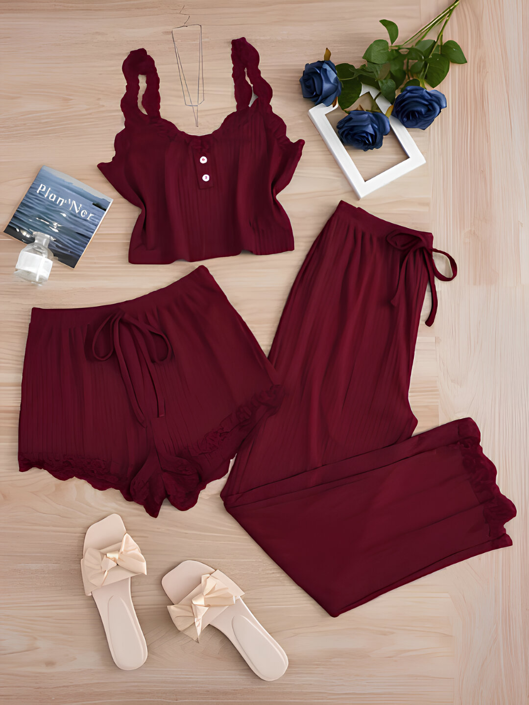 Комплект , размер 40-56,  Natural white/Green checked — фото 1