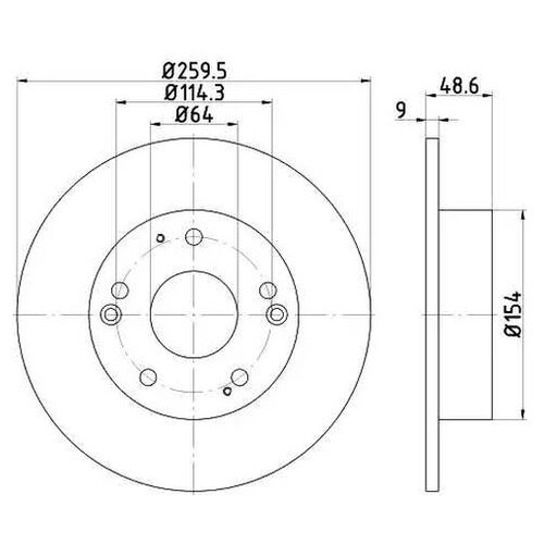 фото Тормозной диск nisshinbo nd8026k для honda accord vii
