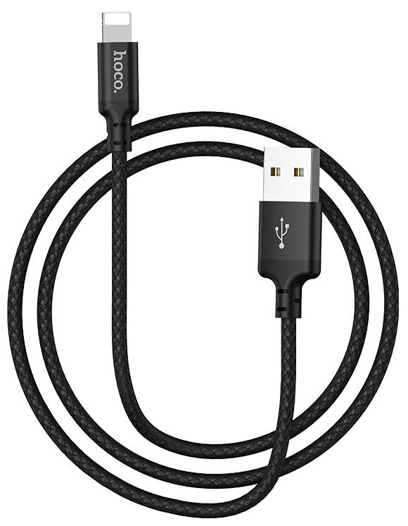 USB дата кабель Lightning, HOCO, X14, 2М, черный