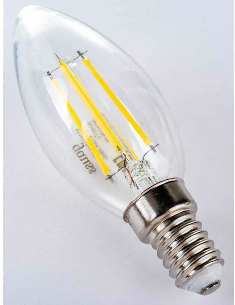 Лампа Gauss Filament Свеча 11W 830lm 4100К Е14 LED 103801211 - фотография № 6
