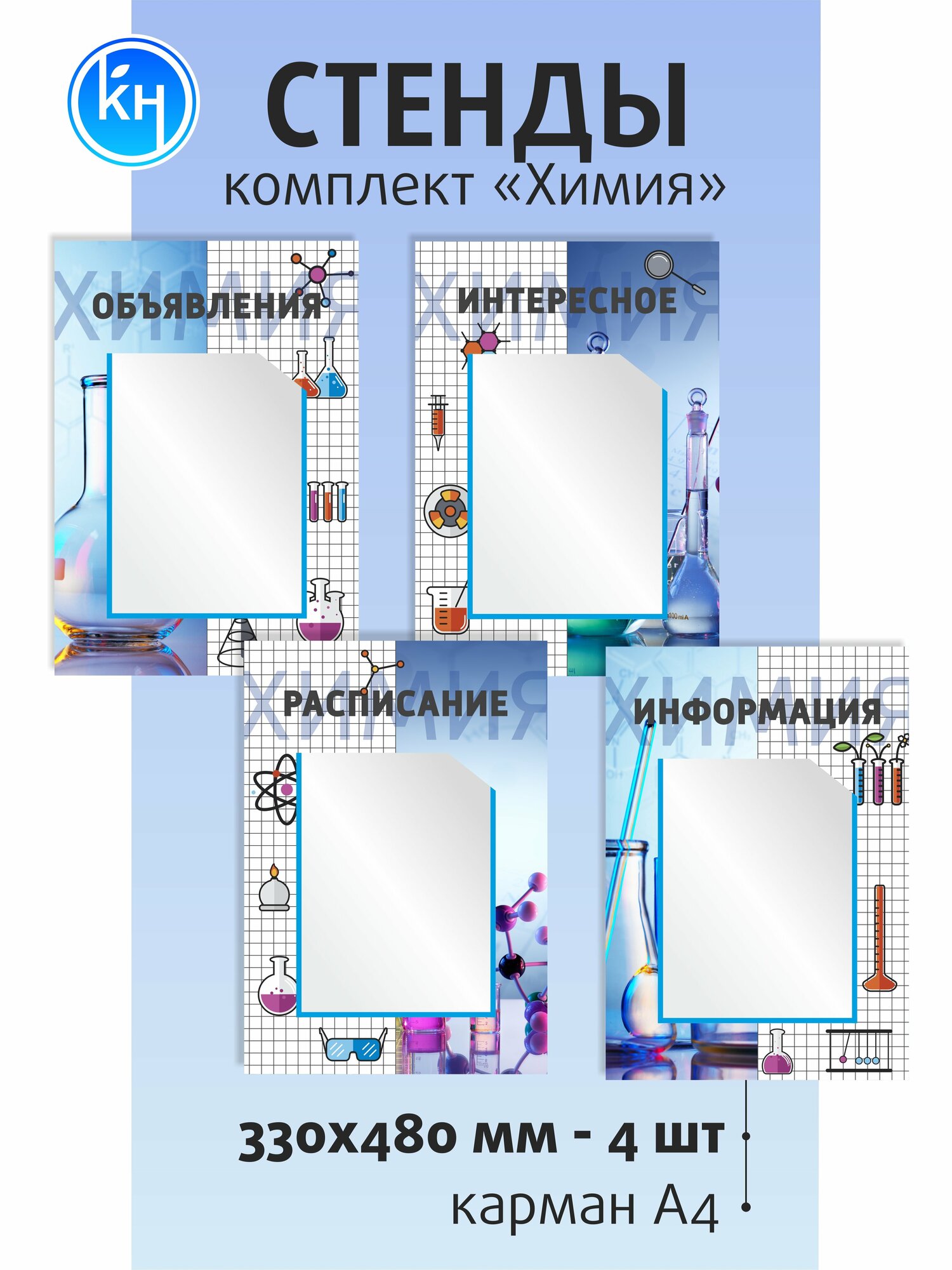 Стенд школьный "Химия" оформление класса