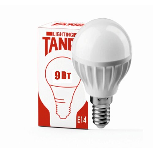 Лампа TANGO LED G-45 шар 9W E14 6500K (WW) 220V