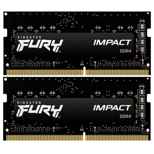 Оперативная память KINGSTON FURY Impact Black DDR4 16Gb 2x8Gb 2666MHz KF426S15IBK216 860700₽