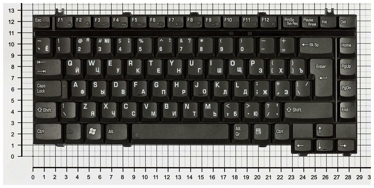 Клавиатура для ноутбука Toshiba Satellite M40 черная
