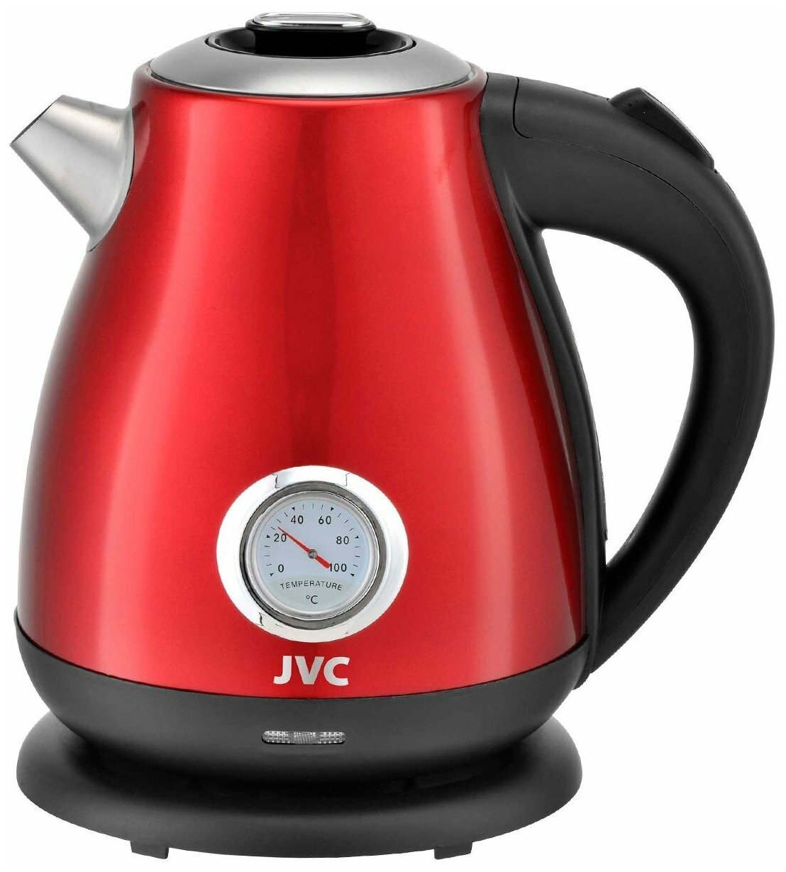 Чайник электрический JVC 1.7 л с датчиком температуры нагрева ретро-дизайн подставка с вращением на 360 градусов 2200 Вт