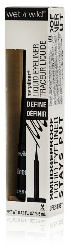 Wet-N-Wild Подводка для глаз Megaliner Liquid Eyeliner Traceur Liquide, 3,5 мл (Wet-N-Wild, ) - фото №8