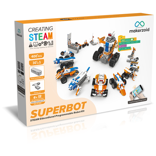 Электронный программируемый робот-конструктор Makerzoid Superbot 26в1