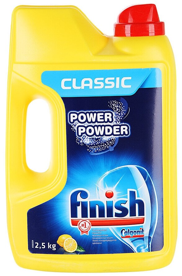 FINISH POWER POWDER Лимон Средство для мытья посуды в посудомоечных машинах, порошкообразное, 2,5 кг - фотография № 2