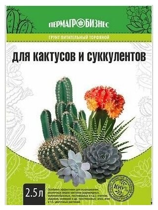 Грунт для растений кактусов и суккулентов (2,5л)