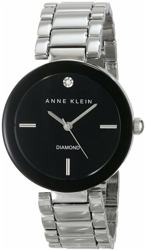 Наручные часы ANNE KLEIN Diamond Dial 100064, серебряный, черный