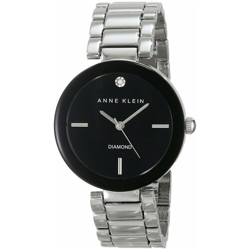 Наручные часы ANNE KLEIN Diamond Dial 100064, серебряный, черный