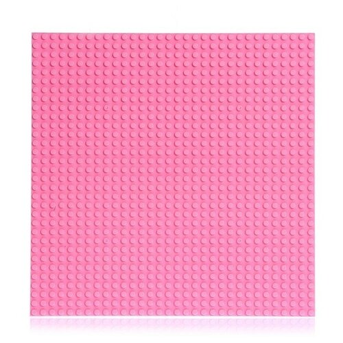 Пластина-перекрытие для конструктора, 25,5 × 25,5 см, цвет розовый
