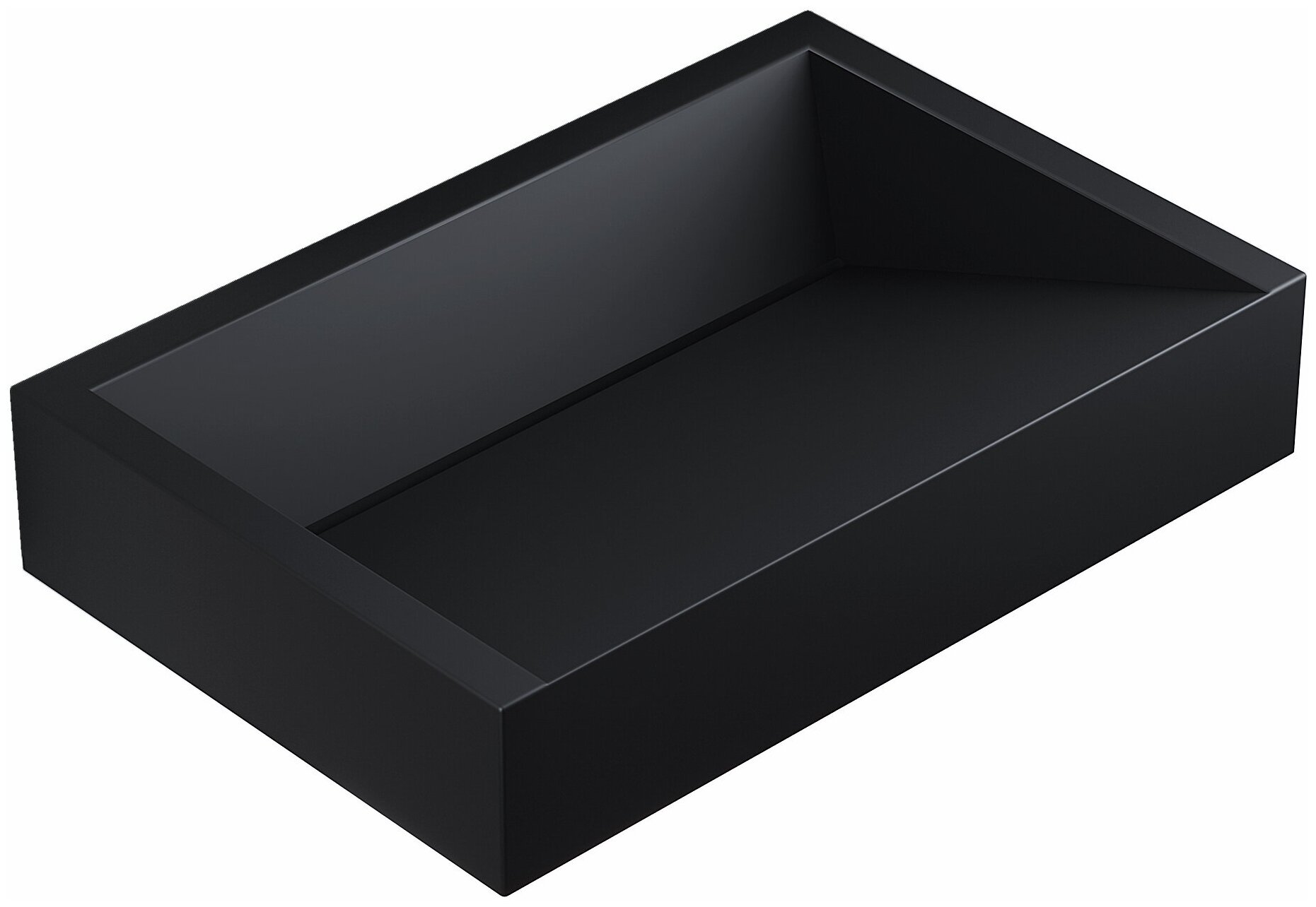 Раковина для ванной комнаты накладная Uperwood Mariana 60*40 см, прямоугольная, черный