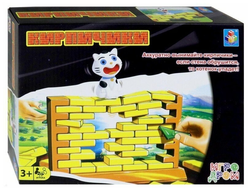 Игра настольная1TOY Кирпичики