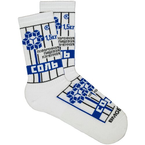 Носки BOOOMERANGS, размер 34-39, белый носки booomerangs размер 34 39 голубой белый синий