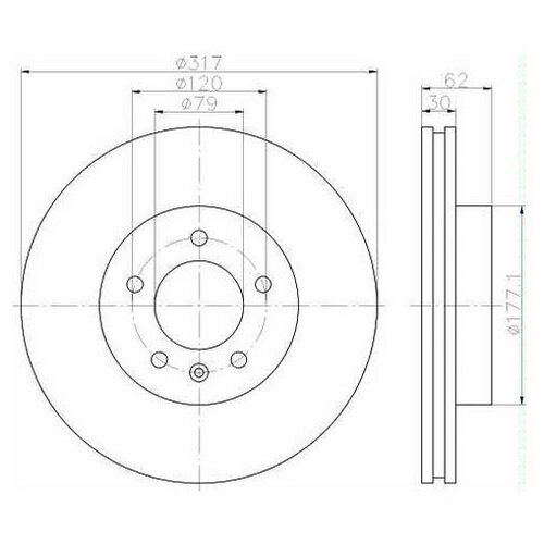 фото Тормозной диск textar 92134505 для land rover discovery iii, iv, range rover sport