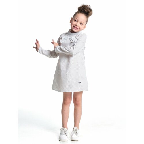 фото Платье mini maxi, хлопок, в горошек, размер 104, белый