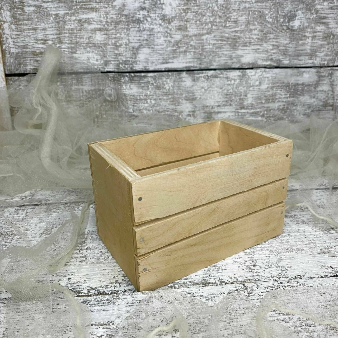 Ящик деревянный для хранения цветов и подарков 9*15*9 см - фотография № 2