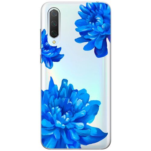 Силиконовый чехол на Xiaomi Mi 9 Lite, CC9, Сяоми Ми 9 Лайт, Ми СС9 с 3D принтом Amazing Asters прозрачный чехол книжка на xiaomi mi 9 сяоми ми 9 с 3d принтом amazing asters золотистый