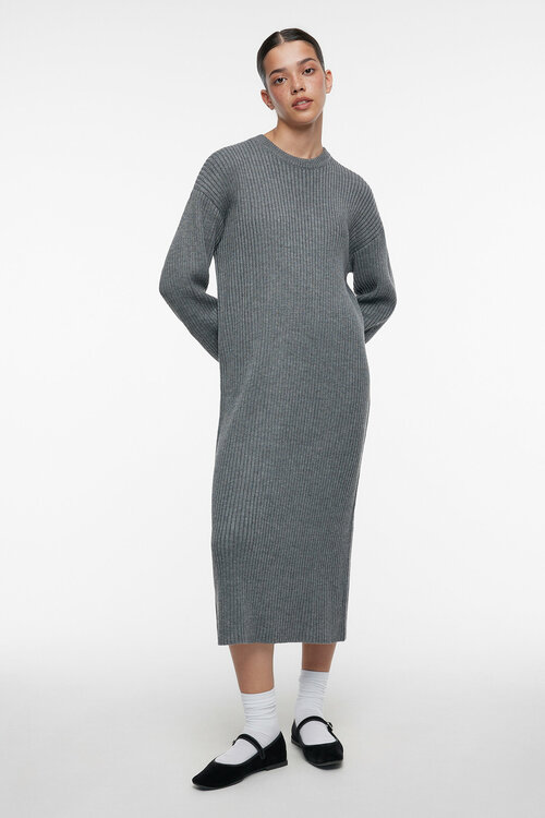 Платье-свитер Befree, миди, размер XS, серый