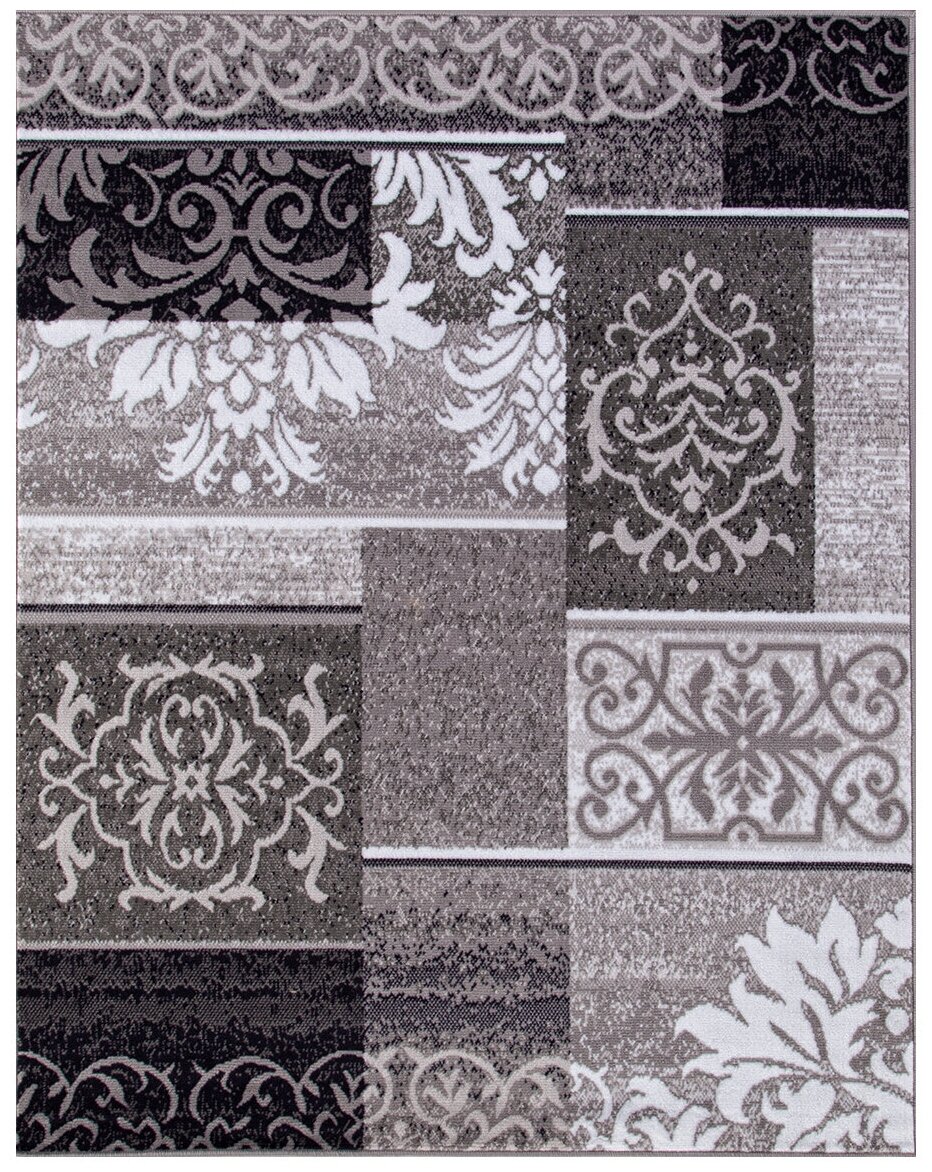 фото Ковёр Merinos Silver 100x200 прямоугольный серый d216