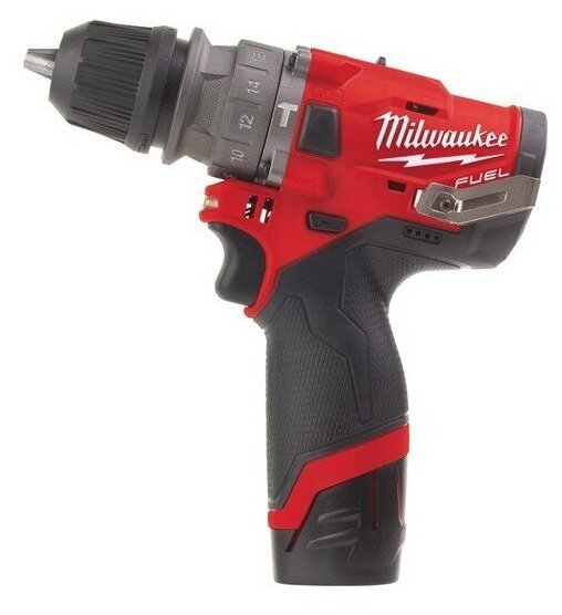 Субкомпактная ударная дрель MILWAUKEE M12 FUEL FPDXKIT-202X, кейс, 12 В, 2 АКБ 2 Ач, - фото №1