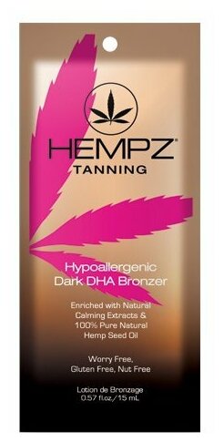 Hempz лосьон для загара в солярии Hypoallergenic Dark DHA Bronzer 15 мл