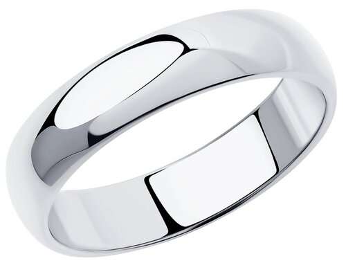 Кольцо обручальное SOKOLOV, серебро, 925 проба, размер 21.5, белый