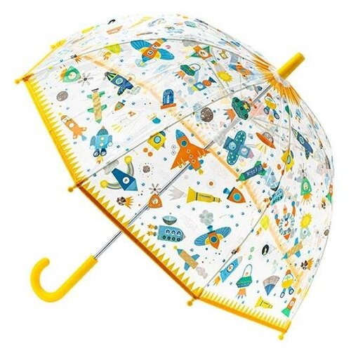 Зонт-трость DJECO, оранжевый, желтый зонт трость djeco механика купол 70 см желтый