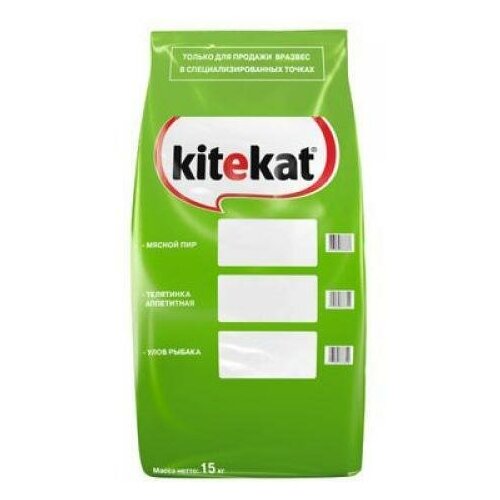 Сухой корм для кошек Kitekat, с телятиной, 15 кг