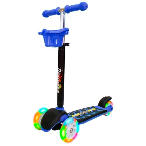 фото Детский 3-колесный городской самокат orion toys midi, синий