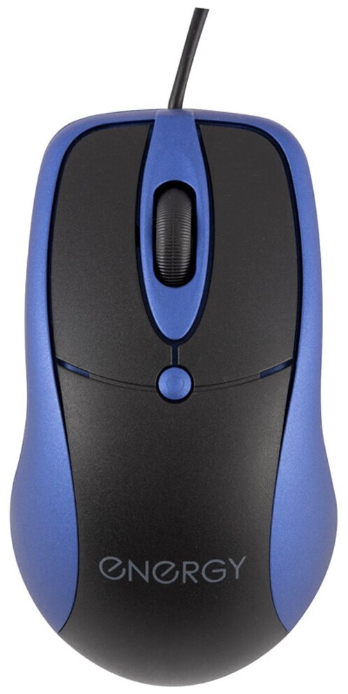 Мышь проводная оптическая Energy EK-002 , Soft Touch, цвет - чёрно/синий